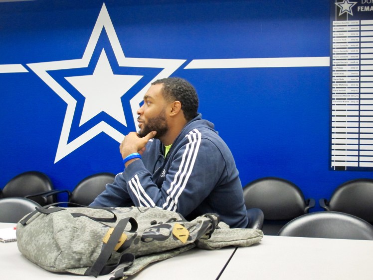 Cousin jokes with fellow Dominican University coaches like he has known them for years, it has been a few days.